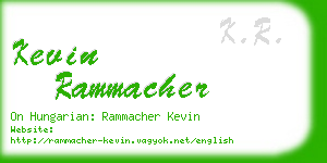 kevin rammacher business card